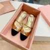 Ny designer Cow Leather Toe Slippers Ballet Shoes Women's Casual Flats Designer Sandaler tofflor Mary Jane Shoes Summer Sandal Beach Shose Pump