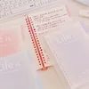 A5 / B5 Binder Notebook Loose Leaf transparent transparent Gradient Gradient Couleur Mémo Diary Sketchbook Journal Office Blocage avec les anneaux