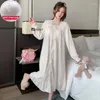 Ropa de dormir para mujeres camisón de algodón de algodón coreano