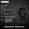 Orologi Skmei 1243 Sport Electronic Watch Men 5Bar Waterproof PU Strap LED Display orologi Digital maschi orologio da polso RELOJ HOMBRE