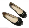 Casual Shoes Taomengsi Women's 2024 Style Flat Bottom Solid Peep Toe Bow Knot Bekväma slitstarka damer