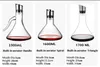 Wine Decanter with Aerator Pourer Lid - 2 in 1-100% Hand Blown Lead-free Crystal Glass Red Carafe 240419