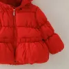 Schichten Wintermädchen Schnee Mantel Mantel mit härter Baby -Down -Jacke Mode mit Kapuze Kinder Baumwollkleidung Kinder Kinder Overalls