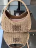 Mui mui Bag Designer Bag Beach Bag Brief Webes Handtasche Gras gewebtes Bag Strand Urlaub Frauenbeutel Mui Tasche Stricktasche 557