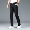 Mens Jeans High Quality Luxury Straight Business Suit Pants Men Bamboo Fiber Designer Spring Summer Elegant Casual Long Formal Trouser Dhhel