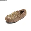 Casual schoenen Fur Woman Flats Loafers Women Casuales glijden aan voor Barefoot Winter Office 2024 Crystal Zapatillas