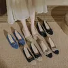 Chaussures décontractées Fashion Treot Slip on Pumps Bow Women Mesh Mandis Stretch Ballet Robe peu profonde Moccasins Comfort Travail