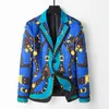 Heren Pakken Blazers 2024 Hoogwaardige Designer Fashion Man Suit Blazer Jackets Coats Bloempatroon voor mannenstylist Letter Borduurwerk L Dhbav