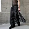 Herrbyxor Luzhen Asymmetriska spetsar Patchwork Design Trendy Straight 2024 Original Fashion High Street Men Wide Leg Trousers LZ2986