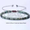 Странды 2х4 мм Брусные проставки Beads Bracelet для женщин натуральный камень