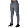 Yoga Outfit Lu Men Pants Sport Quick Dry Dstring Gym Sweatpants Trousers Lace Up Pocket Fitness Elastic Waist Loose Drop Delivery Spor Dhop4