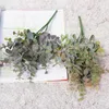 Fleurs décoratives plante artificielle eucalyptus laisse des plantes vertes en plastique fausse décoration de chambre à domicile