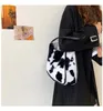 Bolsas de compras japonês ins estilo moda lady ladra axil saco de ombro de ombro colorido bolsa peluda bolsa de leopardo fofo bolsa