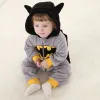 One-Pieces Jybienbb Hot Sale Babe Babe Anime Grey Hero Pyjamas Baby Girl Cotton Cotton Flannel Rompers Cabille Carton Anifte