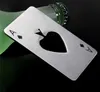 1PCSCreative Poker Shaped Bottle Can Opner rostfritt stål Kreditkortsstorlek Kasinoflaska Opner Abrelatas Abrebotellas6173386
