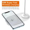 Chargers 100W Charge de charge sans fil lampe de bureau adaptée à l'iPhone 15, 14, 13, 12 Pro / XR / XS / 8 Samsung S20 / S10 / Note10 Chargeur sans fil rapide
