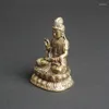 Collier Boucles d'oreilles régler le dashi en laiton sur Bodhisattva Statue Desktop Decoration Religiation Culte Bronze Bouddha Crafts Old