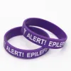 Armband 1PC Medical Alert Armband Epilepsi Silikon Arvband i barnstorlek Armband Silikon Armbandbangles för barngåvor SH135K