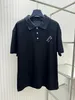 المصمم الفاخر للقطن الرجالي Tshirts Tees New Summer Black Polo رسالة مطرزة ومطبوعة قمصان غير رسمية Mens FZ2404235