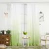 Courteaux de fenêtre en tulle de gradient moderne pour salon 3d couleur ororza yarn transparent voile rideau chambre de cuisine décoration de drapée 240416