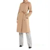 Designer Coat Cashmere Coat Luxury Coat Maxmaras Womens New Wool Fabric Double Breasted Shirt Collar Coat