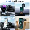 Mobiltelefoner Holders Holders Universal Magnetic Car Phone Holder Long Arm Car Dashboard Phone Stand Strong Magnet Car Mobiltelefonhållare för iPhone 8 X/7 Plus Y240423