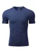 Spring Summer Men Ice Silk Running Gym Fitness Tops Training Comfortabele ademend snel drogende T-shirts met korte mouwen 240422