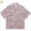 2024SS Luipaard Shirt Men Men Vrouw Streetwear Zwart Witte koffie Blue Pink Top Kwaliteit Shirts