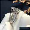 Rings Elegant Marquise Cut 3ct Lab Diamondring Wit goud gevulde Bijou Engagement Band voor vrouwen Bridal Party Sieraden Drop levering otlch