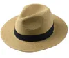 Stor storlek Panama Hats Lady Beach Wide Brim Straw Hat Man Summer Sun Cap Plus Size Fedora Hat 55-57CM 58-60CM 61-64CM 240418