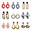 Oorbellen Acryl Acetaat oorbellen 2019 Dames Clip on Earring Boheemse Big Statement Fashion Circular Luxury Ear Clips Sieraden Accessoires