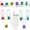 Articles de nouveauté Colorf Letter ST er Cap compatible Migne SILE Topper Protector Lid with 6 charme pour les accessoires de tasse Livraison de chute otmoc