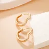 Örhängen Small Heart Hoop örhängen Kvinnor Luxur Micro Paled CZ Crystal Earrings Goldcolor Girls Fashion Party Jewets Gifts