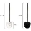 Holders en acier inoxydable Brosse de toilette de salle de bain WC Black Cuisine Nettoyage Brosse de nettoyage en argent Nettrveur Scurpeur de salle de bain