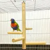 Stands 4Level Ladder Toy Natural Wooden Rotating Ladder Pet Parrot Bird Bird Parrot Cage Accessories Swinging Exercise Toy