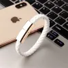 Strands Mobile Phone Charging Cable Leather Bracelet for Men Data Cable Hand Chain Send Gift to Husband USB Charging Cable Wrist Strap