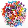 Dog Apparel 50/100 Pcs Mix Bows Hairpin Hair Cat Clips Products Handmade Grooming Small Pet Supplier Style Colors