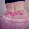 Inchiostri 5pc/lot pink love totem impermeabile adesivi di tatuaggi temporanei sexy in vita e pancia cicatrice cicatrice cicatrice arte falsa farfalla da tatuaggio finto