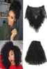 120gset Clipin Haarextensies Afro kinky krullende Peruaanse menselijk haar krullende natuurlijke kleur 120Glot afro kinky krullend haarproducten2780069