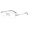 Solglasögonramar 54mm Pure Titanium Men's Glasses Frame Square Eyeglasse Lätt Myopia Hyperopia Progressiv recept