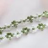 Kettingen sen series zachte zuster sieraden meisje groene nek band perzik hart strik nek ketting choker kraag sleutelbeen ketting ketting