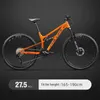 Bikes 27.5 inch Soft Tail Mountain Bike Double Damping 30/33 Speed Mountain Bicycle Downhill DH Bicycle Hydraulic Disc Brake Y240423