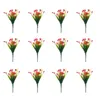 Decoratieve bloemen 12 bundels 6 kleuren nepbloem voor outdoor en binnen decoratie plastic uv resistent vaastuin groothandel