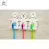 Heads Bathroom Suction 5 Position Toothbrush Holder Rack Wall Mount Funny Smiling Face Toothbrush Stand Organizer tooths brush holder