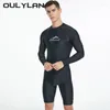 Swimwear Women's Men de maillot de bain en une seule pièce Ajustement à manches longues Protection solaire à manches longues Suisse combinée rapide