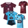 لعبة Rugby Kids Suits Rugby Jersey 2022 Qld Origin State NSW Blues Home Home Traineous Training Training Shirt اسم ورقم مخصص