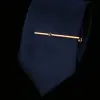 Clips Luxury Men's Zircon Slender Tie Clip Rose Gold Couleur linéaire Crystal New Mens Highend Fashion Wedding Coldie