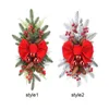 Fleurs décoratives Garland Wreath Drop Ornaments Pendant Prénance Prélite sans fil escaliers NAVIDAD NATALE DIY ACCESSOIRES DE PROSIGE
