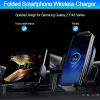 Chargers Chargeur de voiture sans fil pour Galaxy Z Fold 5 4 3 iPhone 14 13 12 11 15W Cotauge rapide Car Mot de voiture Air Vérotage Téléphone