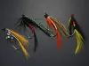 Tillbehör 40st Salmon Single Flugor Black/Orange Sea Salmon Trout Fly Fishing Lures